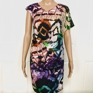Ali Ra Multicolor Abstract Print Mini Dress - Size 2